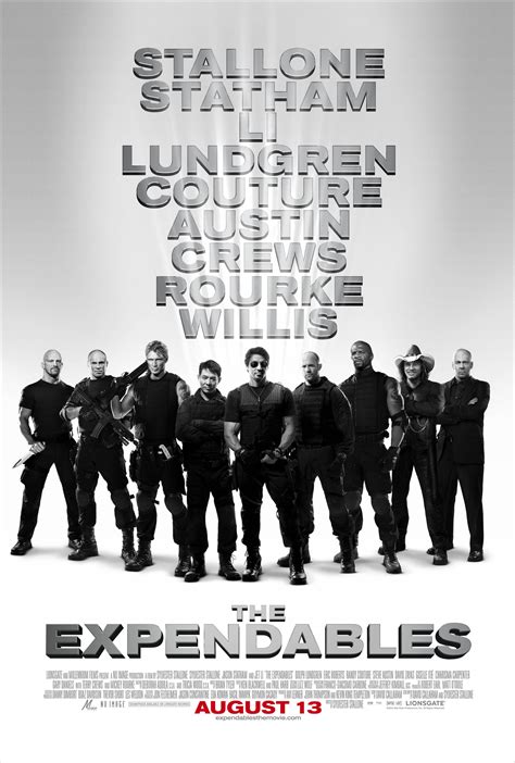 Expendables imdb - The Expendables return with a vengeance in this follow-up to the 2010 surprise hit. Con Air's Simon West directed from a script by Sylvester Stallone and David Agosto. This time, Barney Ross (Stallone) and his merry band of mercenaries (including Jason Statham, Randy Couture, Dolph Lundgren, and Terry Crews) take on a mission from Mr. Church ...